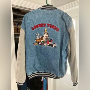 Vintage Looney Tunes Varsity denim jacket unisex